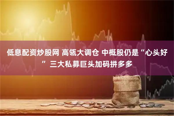 低息配资炒股网 高瓴大调仓 中概股仍是“心头好” 三大私募巨头加码拼多多